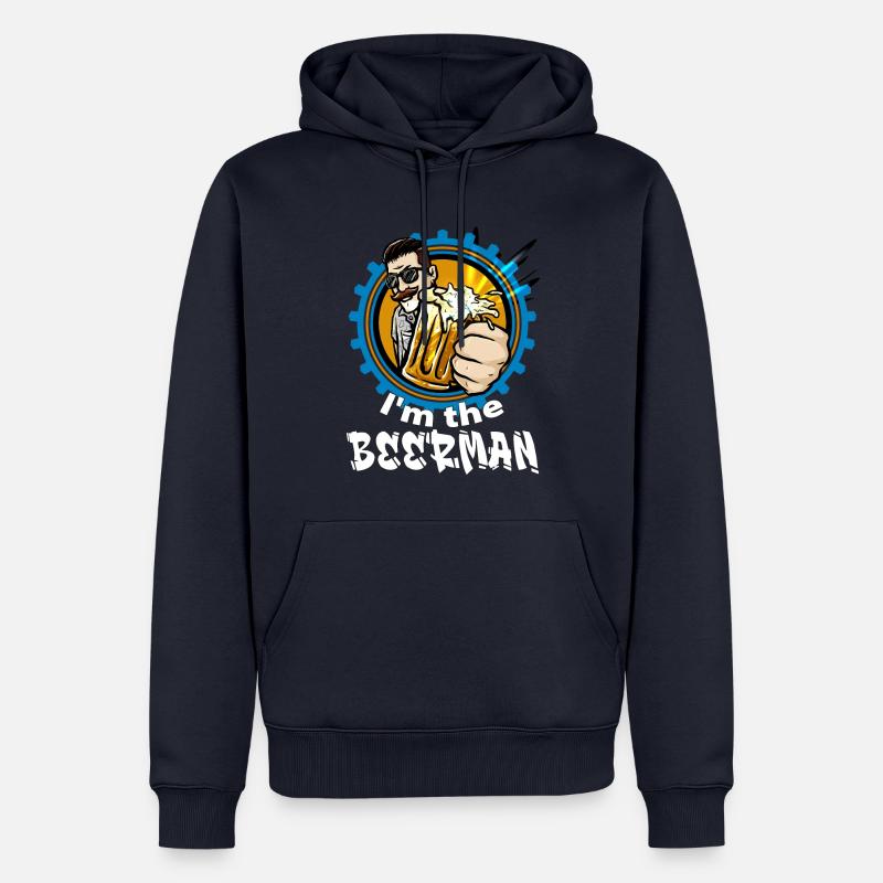 Ich bin der BIER MANN - Männer Premium Bio Hoodie - Navy