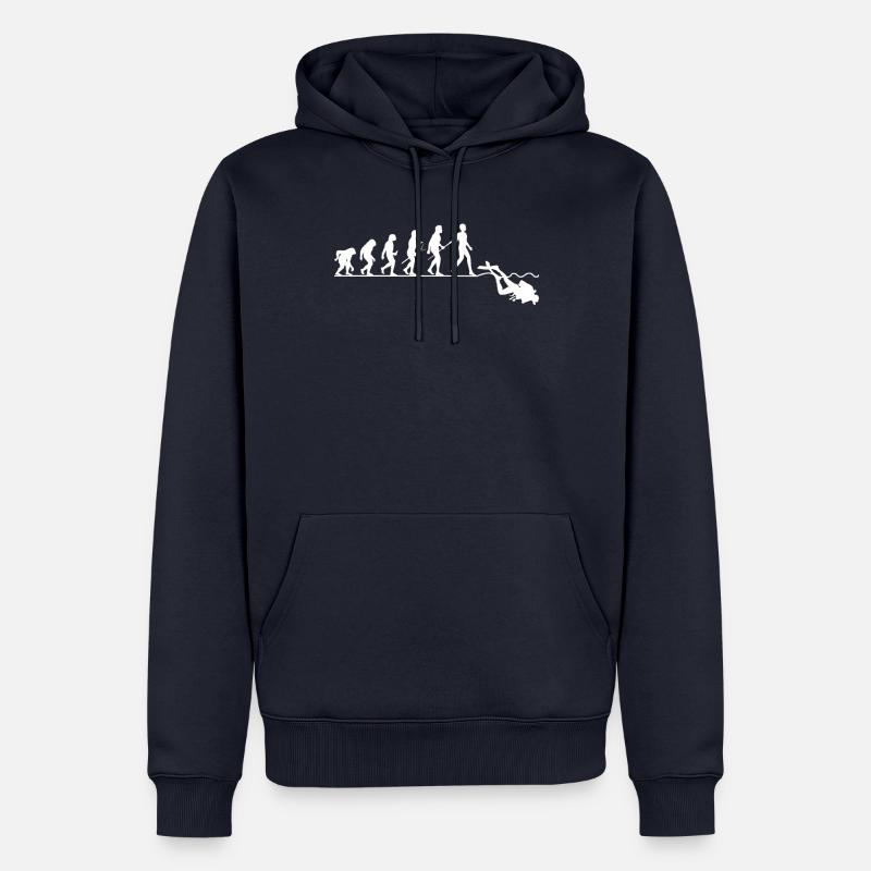 Tauchen Evolution Taucher Lustig Geschenk - Männer Premium Bio Hoodie - Navy