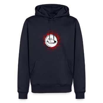 Cuisson du cheesecake - Sweat à capuche Premium bio Homme - bleu marine - Devant - Nico (187cm)