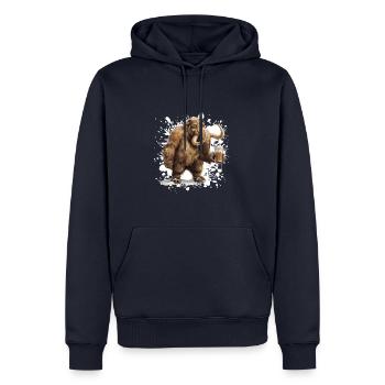 Mammut Bière Funny - Sweat à capuche Premium bio Homme - bleu marine - Devant - Nico (187cm)