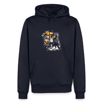 Tukan Vogel Bier Lustig - Männer Premium Bio Hoodie - Navy - Vorne - Nico (187cm)