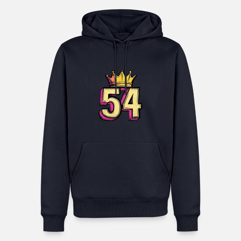 Couronne à 54 chiffres - Sweat à capuche Premium bio Homme - bleu marine