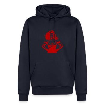 Femme Muscles Gym Musculation Fitness - Sweat à capuche Premium bio Homme - bleu marine - Devant - Nico (187cm)