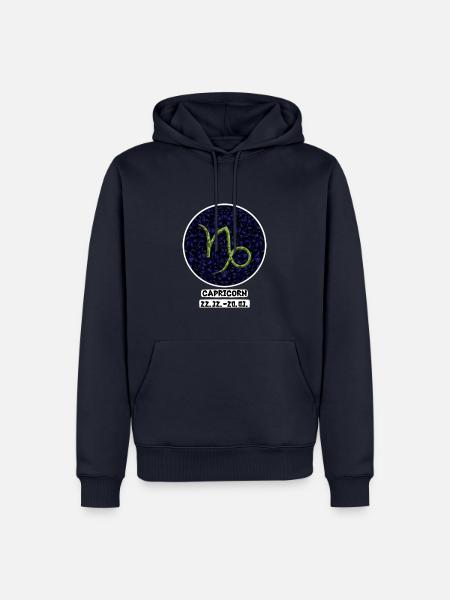Capricorn 22.01-20.01 - Männer Premium Bio Hoodie - Navy