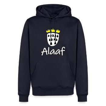 Köln Alaaf - Männer Premium Bio Hoodie - Navy - Vorne - Nico (187cm)