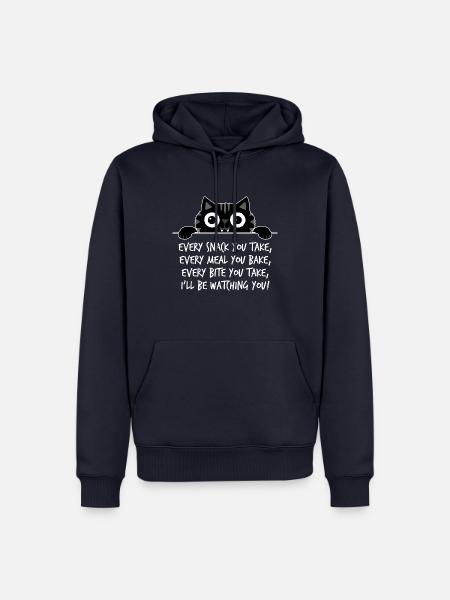 Lustiger Katzen Spruch - Katze Sprüche Dosenöffner - Männer Premium Bio Hoodie - Navy