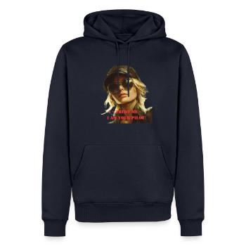 I am you Pilot trust me - Männer Premium Bio Hoodie - Navy - Vorne - Nico (187cm)