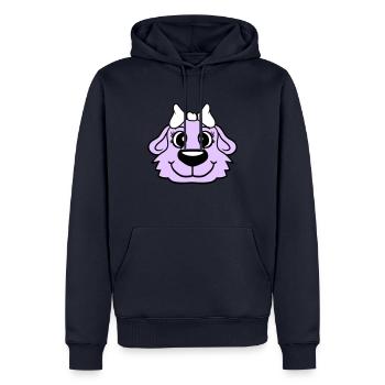 Dog Face Girl Cute Bow Female Woman - Men’s Premium Organic Hoodie - navy - Front - Nico (187cm)