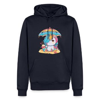 Magic Unicorn - Summer Edition - Men’s Premium Organic Hoodie - navy - Front - Nico (187cm)