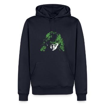 Creepy Girl - Men’s Premium Organic Hoodie - navy - Front - Nico (187cm)