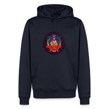 Berserker Trunk - Sweat à capuche Premium bio Homme - bleu marine - Devant - Nico (187cm)