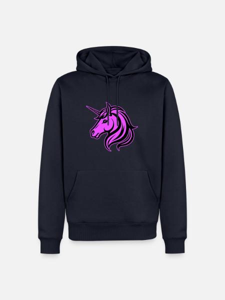 Unicorn Head - Men’s Premium Organic Hoodie - navy