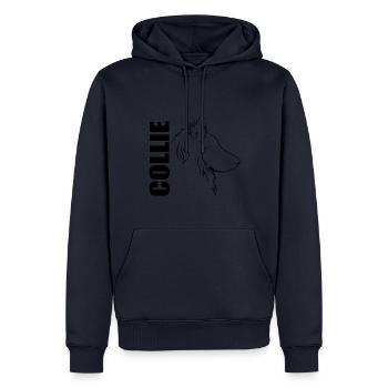 Langhaar Collie Profil Hunde Hund Wilsigns - Männer Premium Bio Hoodie - Navy - Vorne - Nico (187cm)