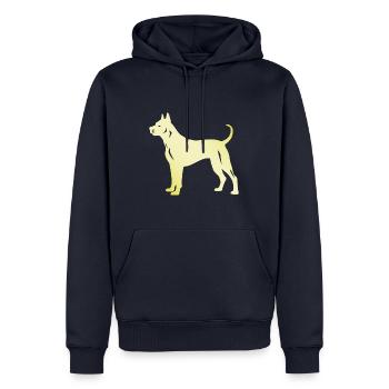 Silhouette de chien Dogue Argentino - Sweat à capuche Premium bio Homme - bleu marine - Devant - Nico (187cm)