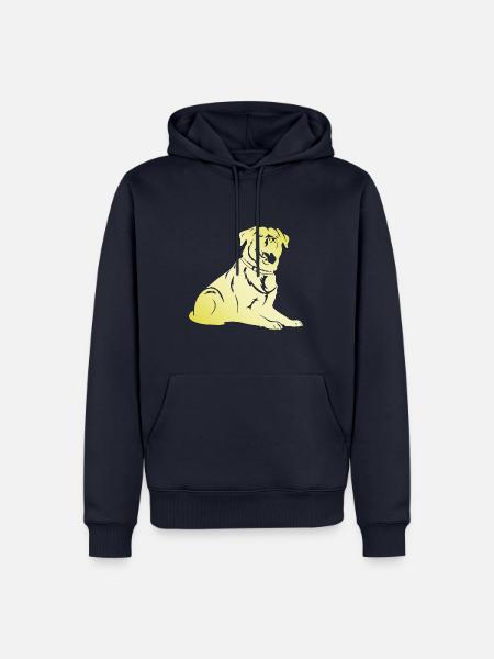 Rottweiler Hund Silhouette - Männer Premium Bio Hoodie - Navy