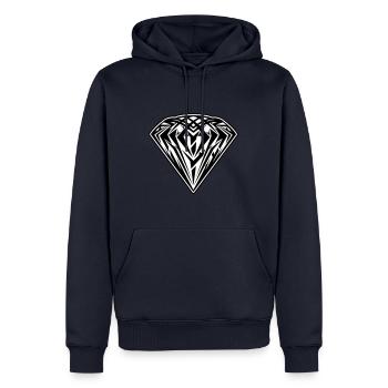 Diamant Symbol Icon - Männer Premium Bio Hoodie - Navy - Vorne - Nico (187cm)