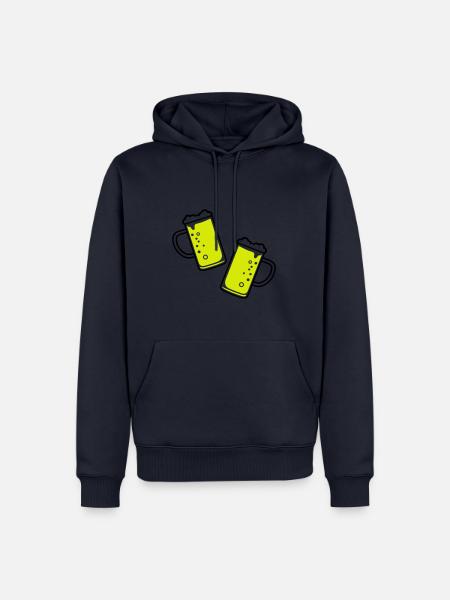 Bierglas Bierkrug Bier - Männer Premium Bio Hoodie - Navy