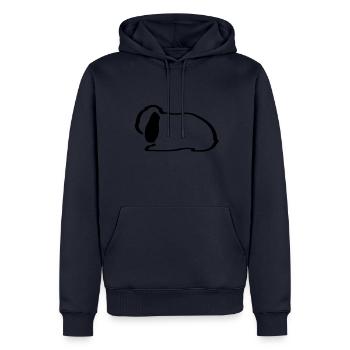 NHD contour Dwarf Lop Lop oreilles de lapin nhd - Sweat à capuche Premium bio Homme - bleu marine - Devant - Nico (187cm)