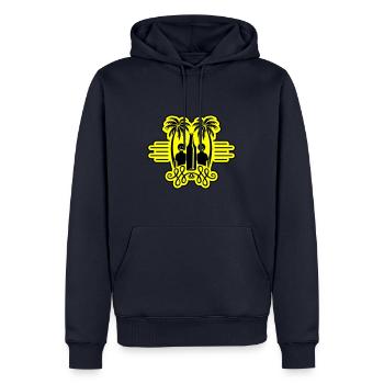 Palmen Strand Urlaub Party - Männer Premium Bio Hoodie - Navy - Vorne - Nico (187cm)