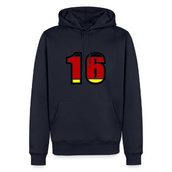16 Numéro Allemagne Jersey - Sweat à capuche Premium bio Homme - bleu marine - Devant - Nico (187cm)
