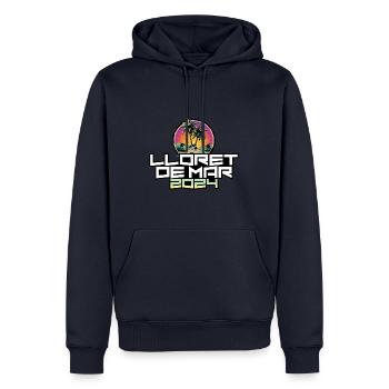 Lloret De Mar 2024 Holiday Palm Trees - Men’s Premium Organic Hoodie - navy - Front - Nico (187cm)
