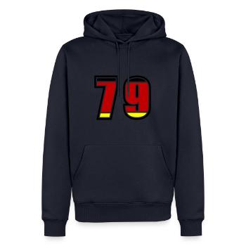 79 Numéro Allemagne Jersey - Sweat à capuche Premium bio Homme - bleu marine - Devant - Nico (187cm)