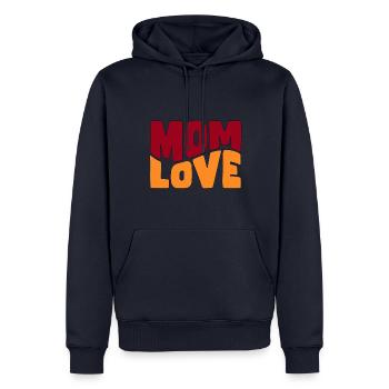 Design Mom Love - Sweat à capuche Premium bio Homme - bleu marine - Devant - Nico (187cm)