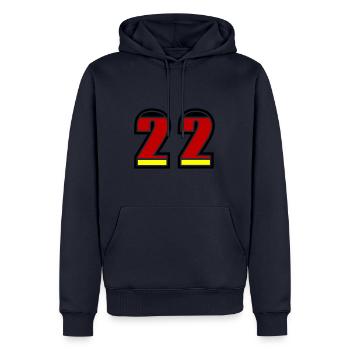 22 Number Germany Jersey - Men’s Premium Organic Hoodie - navy - Front - Nico (187cm)