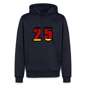 25 Numéro Allemagne Jersey - Sweat à capuche Premium bio Homme - bleu marine - Devant - Nico (187cm)