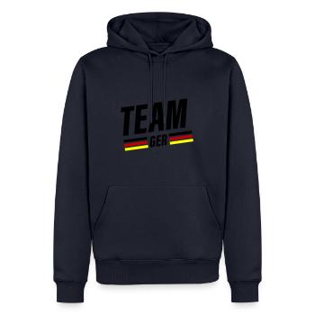 Team Germany - Männer Premium Bio Hoodie - Navy - Vorne - Nico (187cm)
