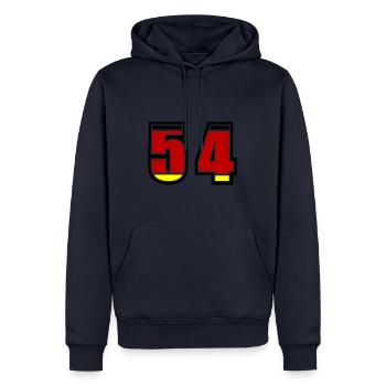 54 Number Germany Jersey - Men’s Premium Organic Hoodie - navy - Front - Nico (187cm)