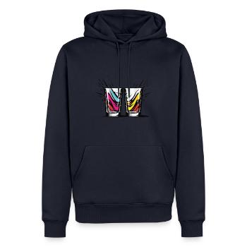 Verre à tequila - Sweat à capuche Premium bio Homme - bleu marine - Devant - Nico (187cm)
