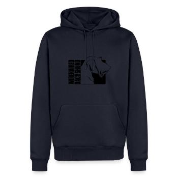Wirehaired Dachshund Profile Dogs Dog Wilsigns - Men’s Premium Organic Hoodie - navy - Front - Nico (187cm)