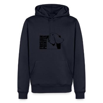 Frison Pointer Profile Chiens Chien Wilsigns - Sweat à capuche Premium bio Homme - bleu marine - Devant - Nico (187cm)