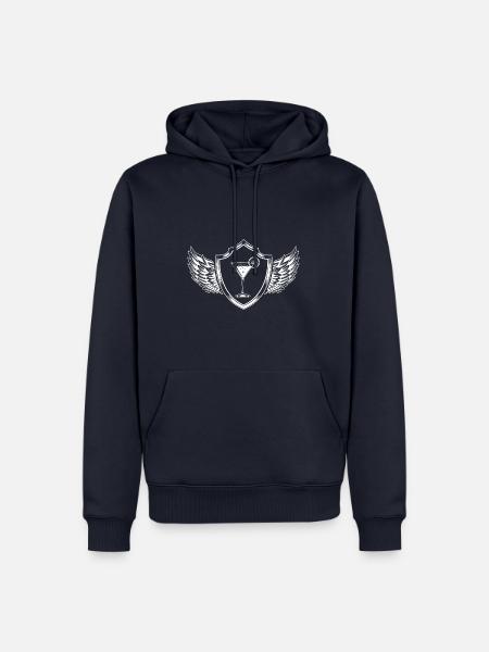 Cocktail Martini Alkohol Wappen - Männer Premium Bio Hoodie - Navy