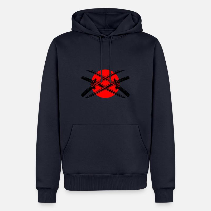 Samurai Sword Element - Men’s Premium Organic Hoodie - navy