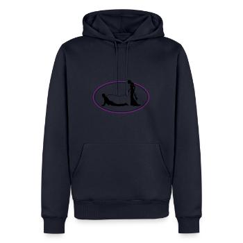 Wedding Newlyweds Leash - Men’s Premium Organic Hoodie - navy - Front - Nico (187cm)