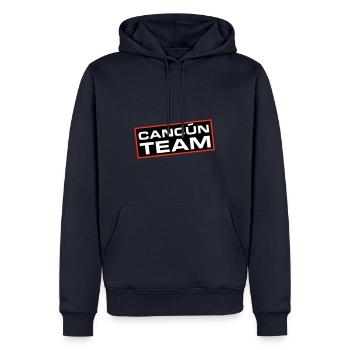 Cancun Team - Men’s Premium Organic Hoodie - navy - Front - Nico (187cm)