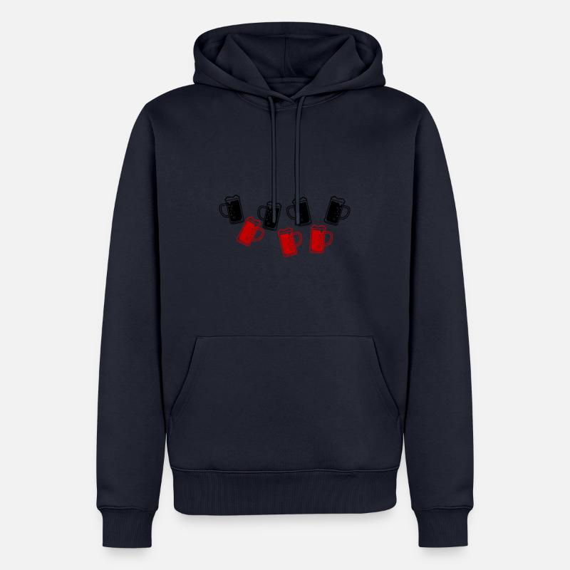 Icône de chope de bière - Sweat à capuche Premium bio Homme - bleu marine