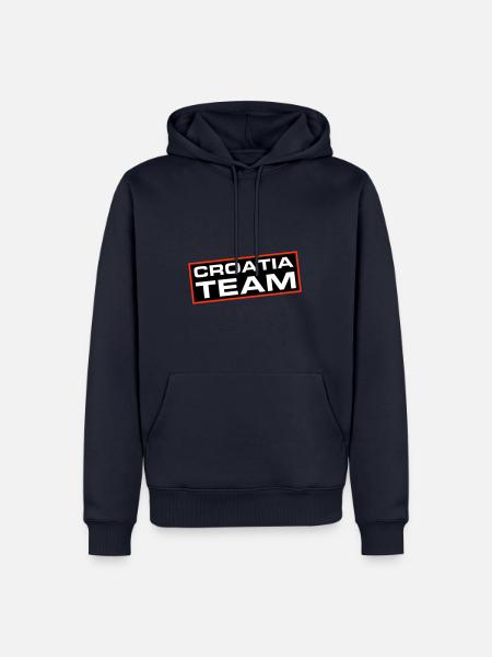 Croatia Team - Männer Premium Bio Hoodie - Navy