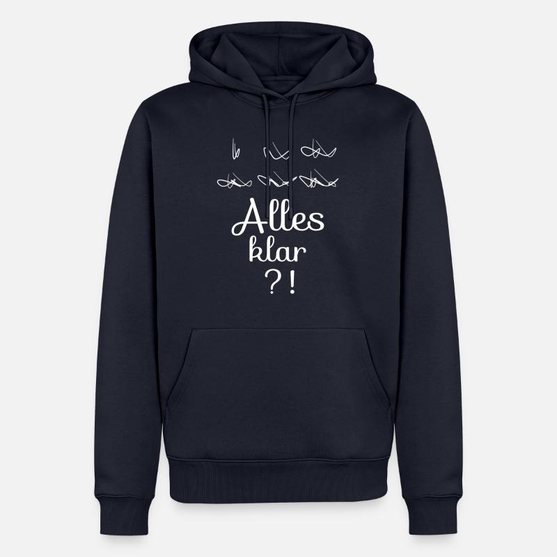 Dirigierkurven Dirigenten Chorleiter Chormusik - Männer Premium Bio Hoodie - Navy