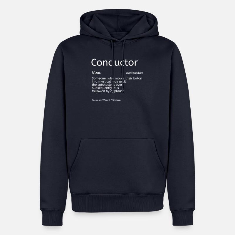 Chef de choeur chanteurs chef de choeur Musique chorale - Sweat à capuche Premium bio Homme - bleu marine