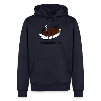 Satansbraten - Männer Premium Bio Hoodie - Navy - Vorne - Nico (187cm)