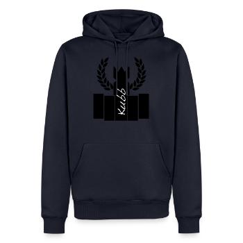 Kubb - Männer Premium Bio Hoodie - Navy - Vorne - Nico (187cm)