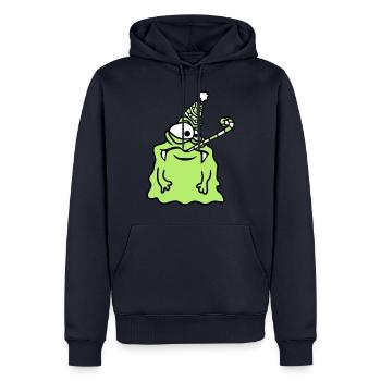 anniversaire seul solitaire triste pas de cadeaux - Sweat à capuche Premium bio Homme - bleu marine - Devant - Nico (187cm)