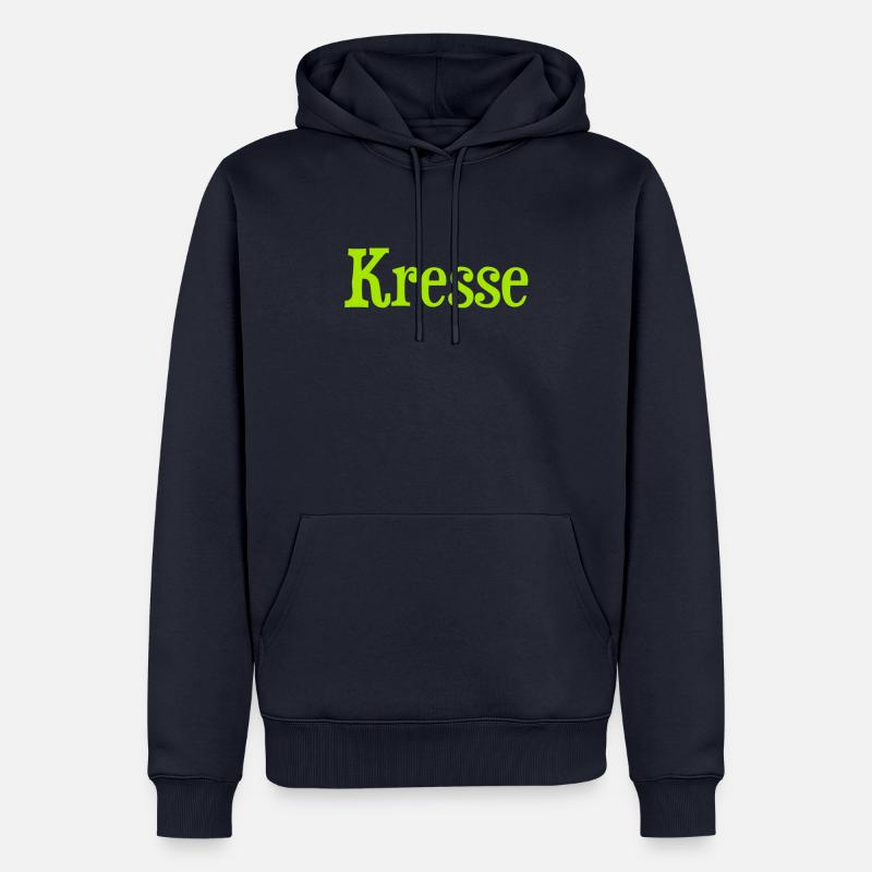 cresson - Sweat à capuche Premium bio Homme - bleu marine