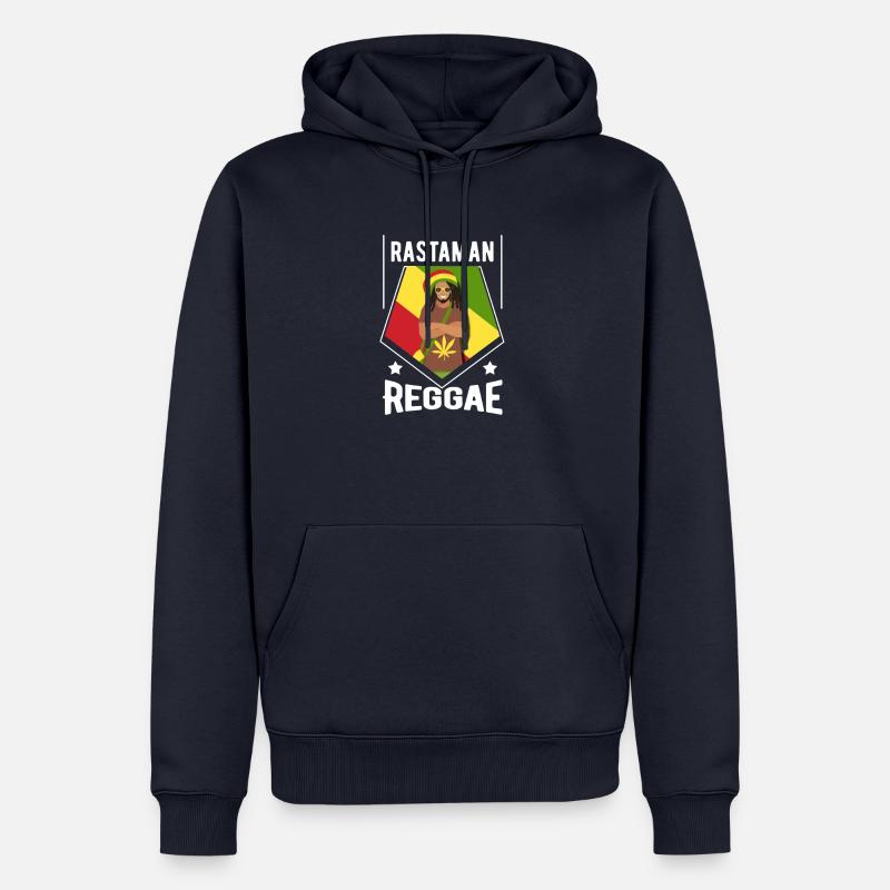 Reggae Rastamann - Cadeau - Sweat à capuche Premium bio Homme - bleu marine
