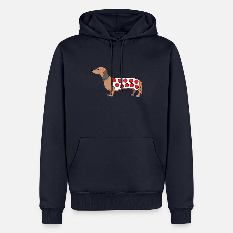 Dackel Pullover - Männer Premium Bio Hoodie - Navy