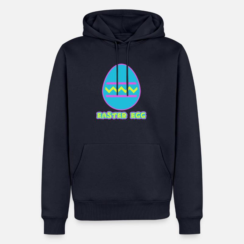 Oeuf de Pâques - Oeuf de Pâques - Sweat à capuche Premium bio Homme - bleu marine