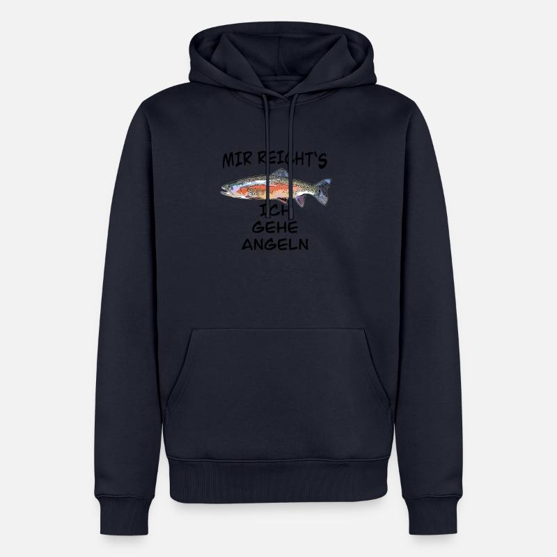 C'est assez pour moi, je vais à la pêche - Sweat à capuche Premium bio Homme - bleu marine
